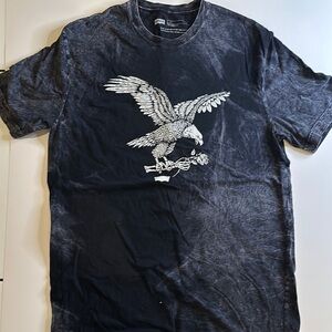 Affliction Black Graphic Tee with Eagle Design